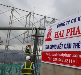 Thi công kết cấu thép công trình Panorama Nha Trang